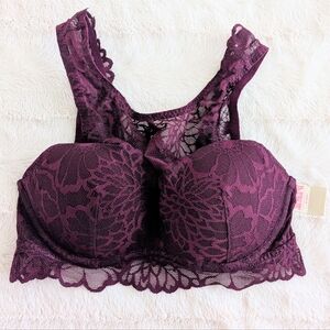 PINK Victoria's Secret Date Push-up Bralette dark pink xs